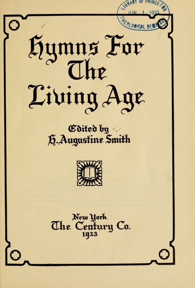 Hymns for the Living Age page iv