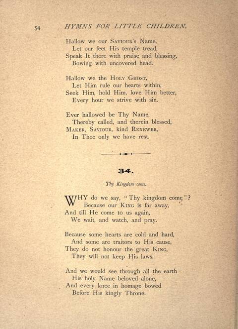 Hymns for Little Children page 54