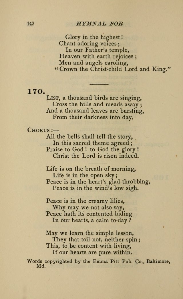 Hymnal for Primary Classes: a collection of hymns and tunes, recitations and exercises, being a manual for primary Sunday-schools (Words ed.) page 139