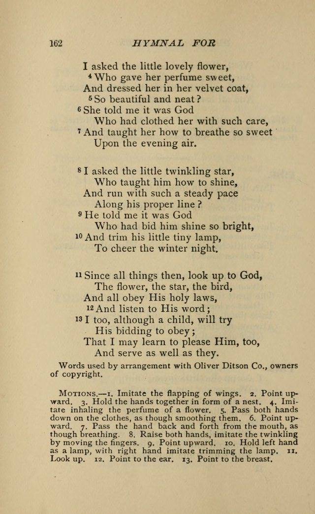 Hymnal for Primary Classes: a collection of hymns and tunes, recitations and exercises, being a manual for primary Sunday-schools (Words ed.) page 159