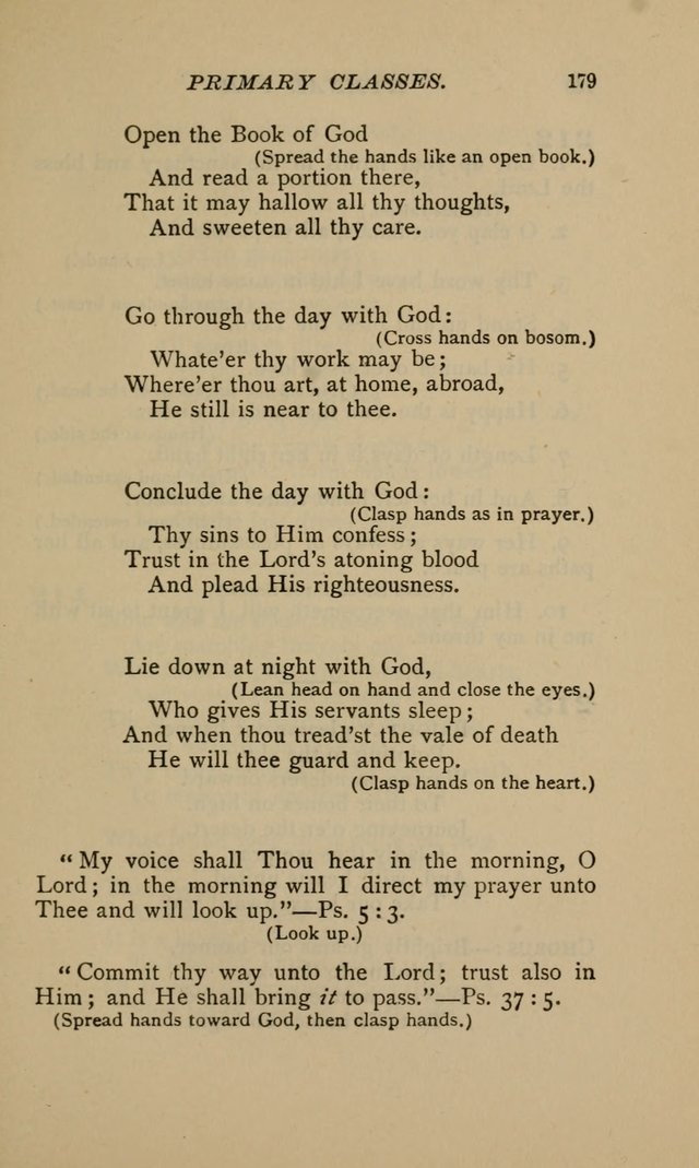 Hymnal for Primary Classes: a collection of hymns and tunes, recitations and exercises, being a manual for primary Sunday-schools (Words ed.) page 176