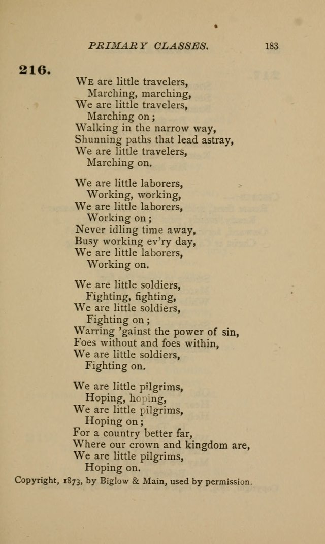 Hymnal for Primary Classes: a collection of hymns and tunes, recitations and exercises, being a manual for primary Sunday-schools (Words ed.) page 180