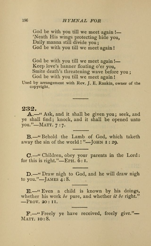 Hymnal for Primary Classes: a collection of hymns and tunes, recitations and exercises, being a manual for primary Sunday-schools (Words ed.) page 193