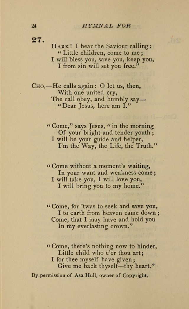 Hymnal for Primary Classes: a collection of hymns and tunes, recitations and exercises, being a manual for primary Sunday-schools (Words ed.) page 21