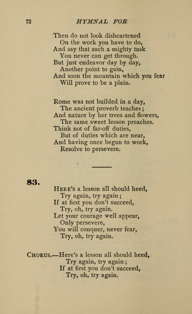 Hymnal for Primary Classes: a collection of hymns and tunes, recitations and exercises, being a manual for primary Sunday-schools (Words ed.) page 69