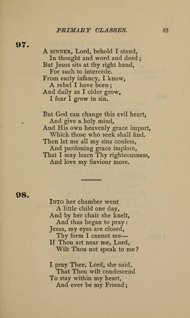 Hymnal for Primary Classes: a collection of hymns and tunes, recitations and exercises, being a manual for primary Sunday-schools (Words ed.) page 80