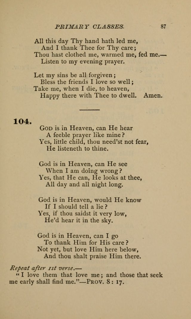 Hymnal for Primary Classes: a collection of hymns and tunes, recitations and exercises, being a manual for primary Sunday-schools (Words ed.) page 84