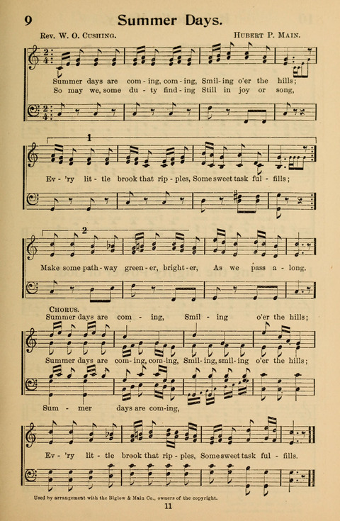 Hymnal for Primary Classes: a collection of hymns and tunes, recitations and exercises, being a manual for primary Sunday-schools (With Tunes)) page 11