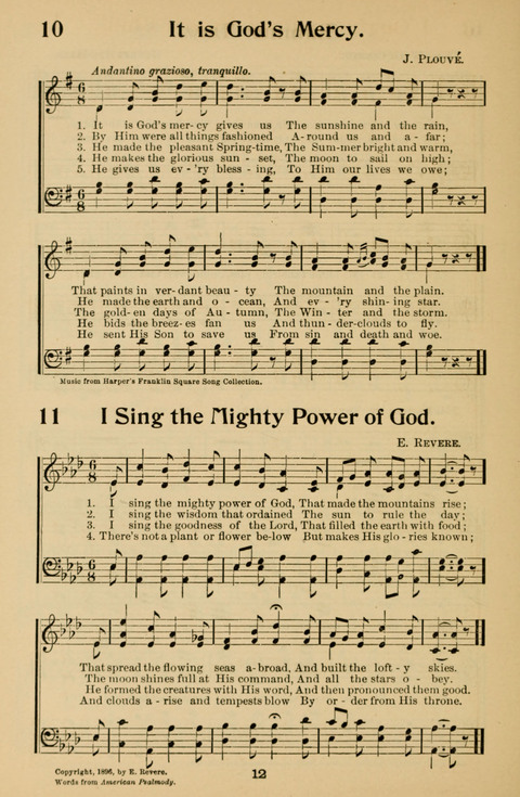 Hymnal for Primary Classes: a collection of hymns and tunes, recitations and exercises, being a manual for primary Sunday-schools (With Tunes)) page 12