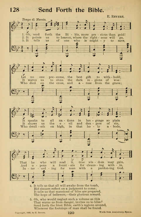 Hymnal for Primary Classes: a collection of hymns and tunes, recitations and exercises, being a manual for primary Sunday-schools (With Tunes)) page 120