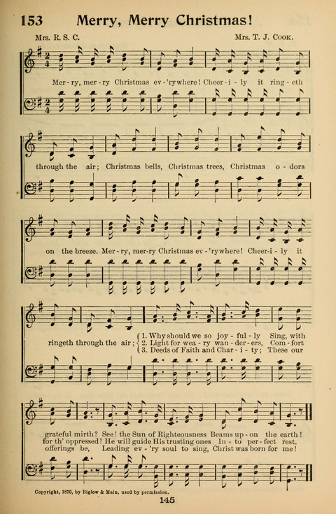 Hymnal for Primary Classes: a collection of hymns and tunes, recitations and exercises, being a manual for primary Sunday-schools (With Tunes)) page 145