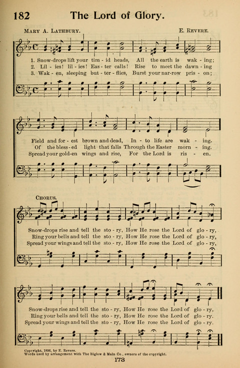 Hymnal for Primary Classes: a collection of hymns and tunes, recitations and exercises, being a manual for primary Sunday-schools (With Tunes)) page 175