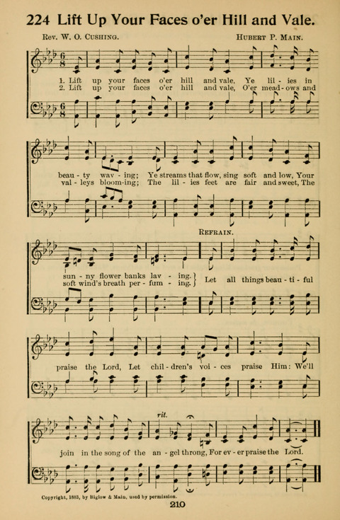 Hymnal for Primary Classes: a collection of hymns and tunes, recitations and exercises, being a manual for primary Sunday-schools (With Tunes)) page 212