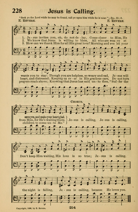 Hymnal for Primary Classes: a collection of hymns and tunes, recitations and exercises, being a manual for primary Sunday-schools (With Tunes)) page 216