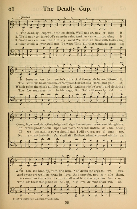 Hymnal for Primary Classes: a collection of hymns and tunes, recitations and exercises, being a manual for primary Sunday-schools (With Tunes)) page 59