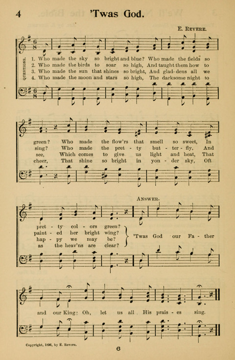 Hymnal for Primary Classes: a collection of hymns and tunes, recitations and exercises, being a manual for primary Sunday-schools (With Tunes)) page 6