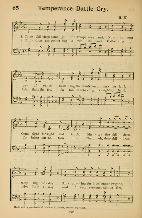 Hymnal for Primary Classes: a collection of hymns and tunes, recitations and exercises, being a manual for primary Sunday-schools (With Tunes)) page 62