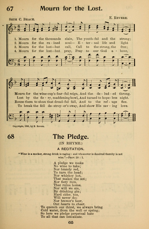 Hymnal for Primary Classes: a collection of hymns and tunes, recitations and exercises, being a manual for primary Sunday-schools (With Tunes)) page 65