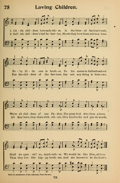 Hymnal for Primary Classes: a collection of hymns and tunes, recitations and exercises, being a manual for primary Sunday-schools (With Tunes)) page 73