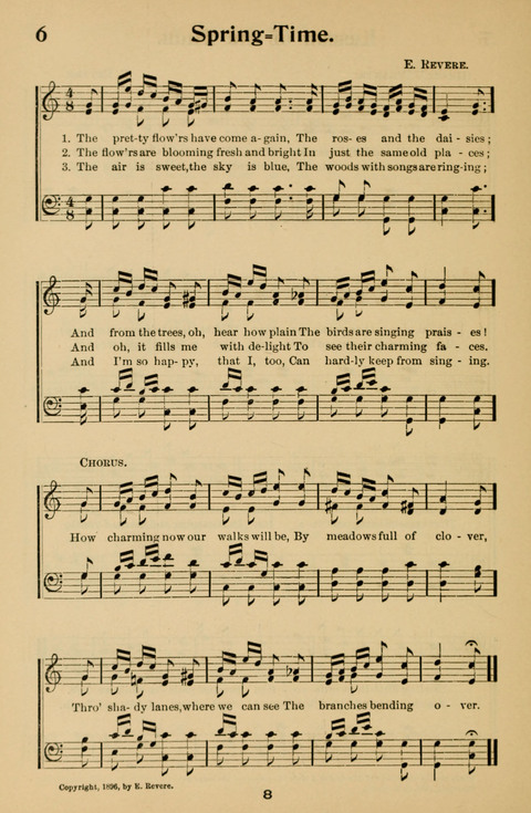 Hymnal for Primary Classes: a collection of hymns and tunes, recitations and exercises, being a manual for primary Sunday-schools (With Tunes)) page 8