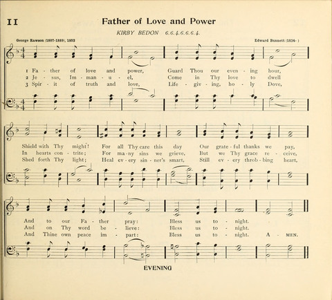 The Hymnal for Schools page 11