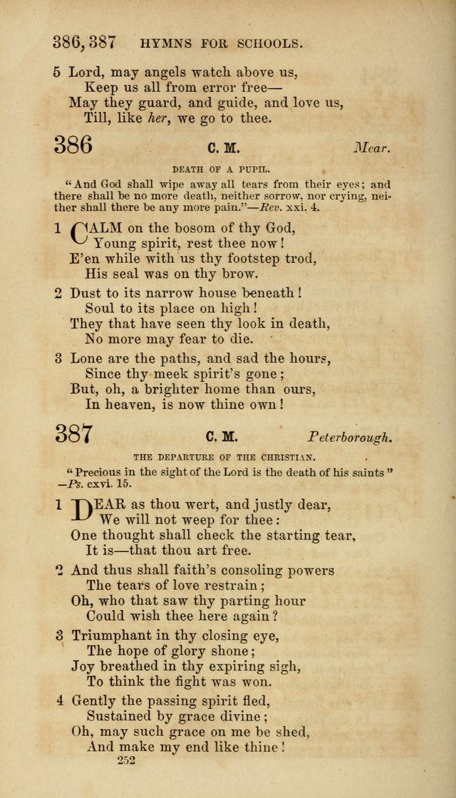 Hymns for Schools: with appropriate selections from scripture and tunes suited to the metres of the hymns (3rd ed.) page 252