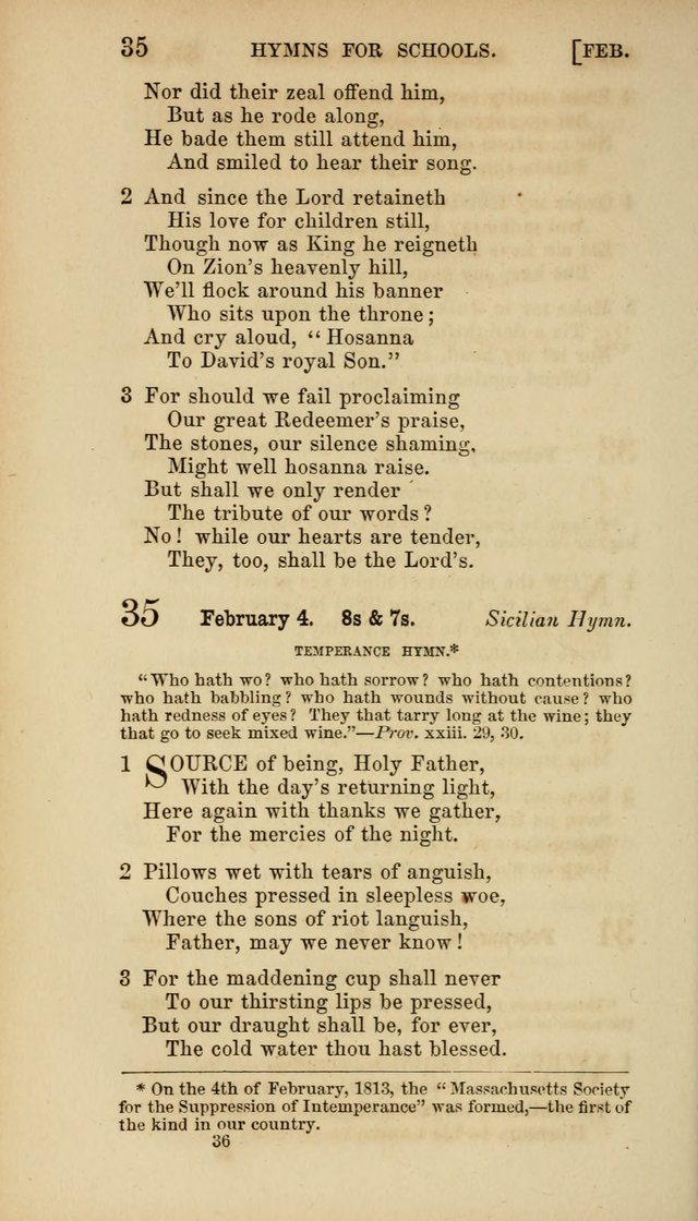 Hymns for Schools: with appropriate selections from scripture and tunes suited to the metres of the hymns (3rd ed.) page 36