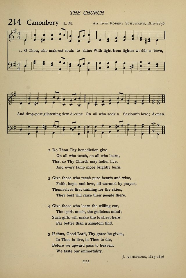 Hymns for Schools and Colleges page 211