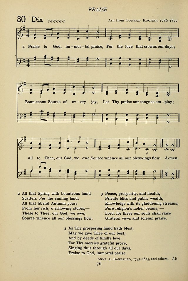 Hymns for Schools and Colleges page 76