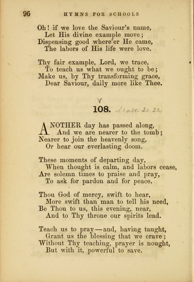 Hymns for Schools and Families page 96