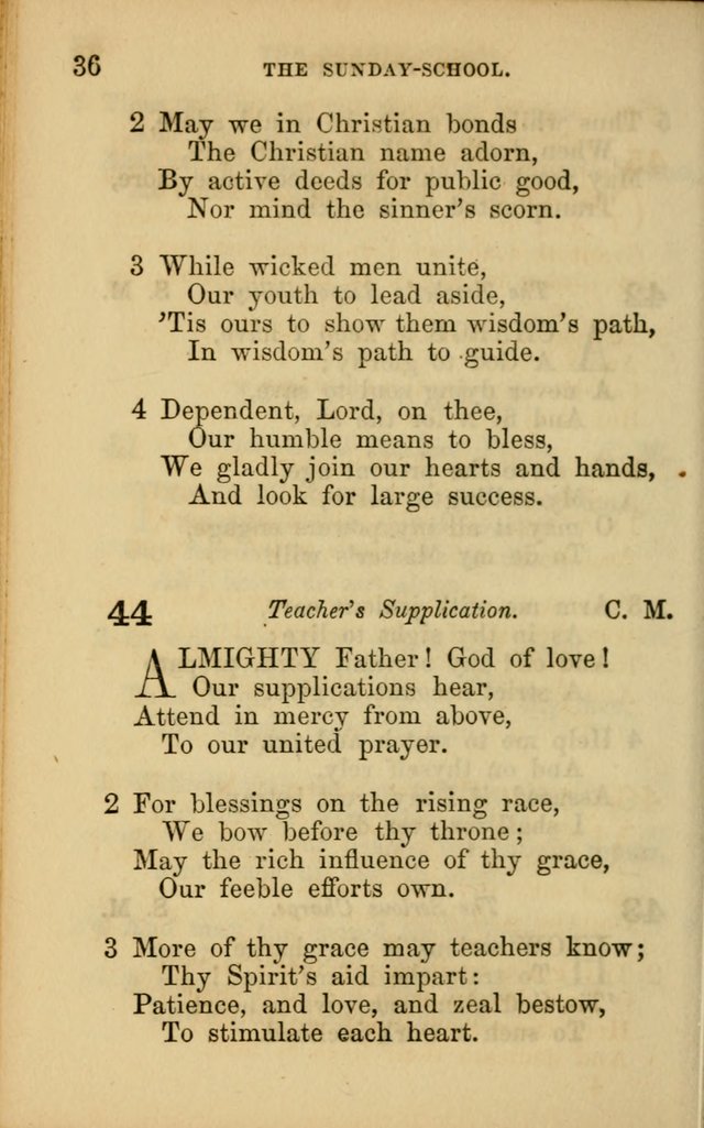 Hymns for Sunday Schools page 36