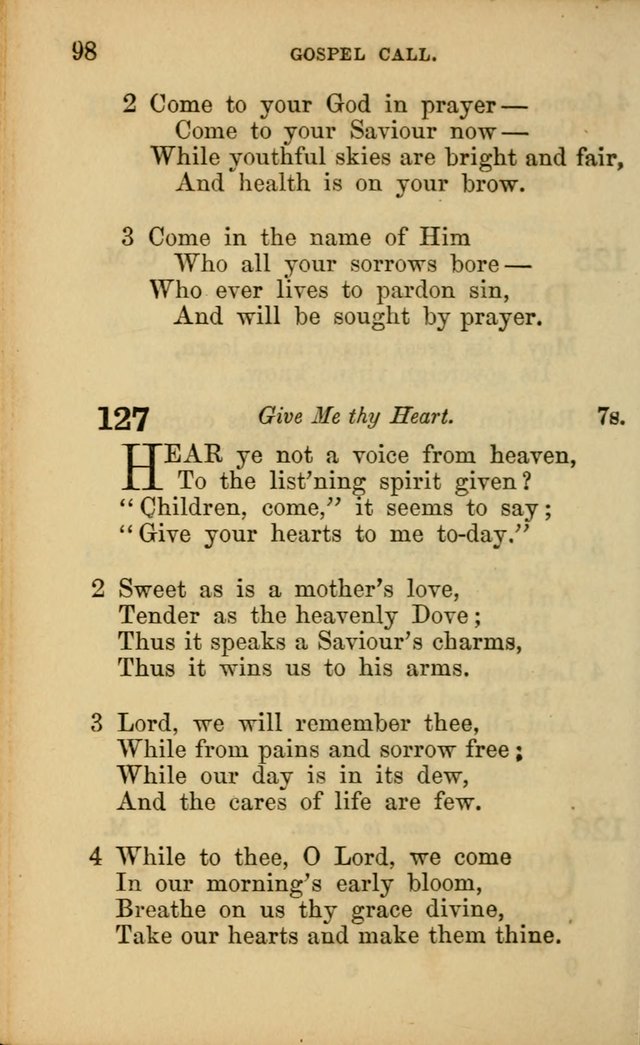 Hymns for Sunday Schools page 98