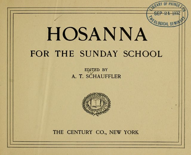 Hosanna for the Sunday School page 6