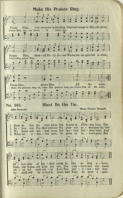 Hosannas: for Sunday Schools, conventions, etc., and generatl use in Christian work and worship page 103