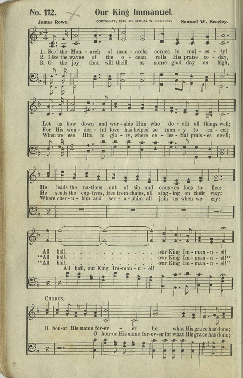 Hosannas: for Sunday Schools, conventions, etc., and generatl use in Christian work and worship page 112