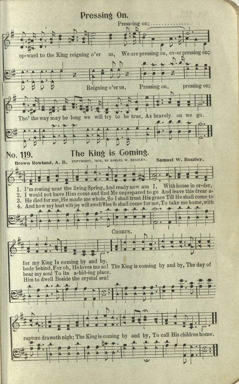 Hosannas: for Sunday Schools, conventions, etc., and generatl use in Christian work and worship page 119