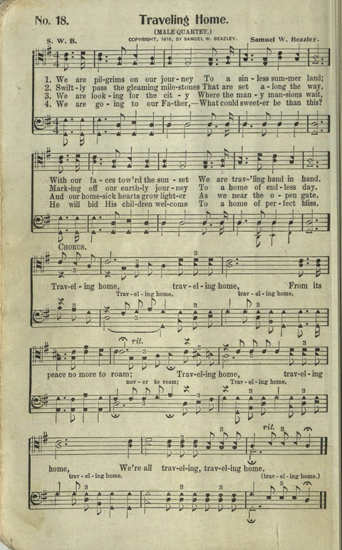 Hosannas: for Sunday Schools, conventions, etc., and generatl use in Christian work and worship page 18