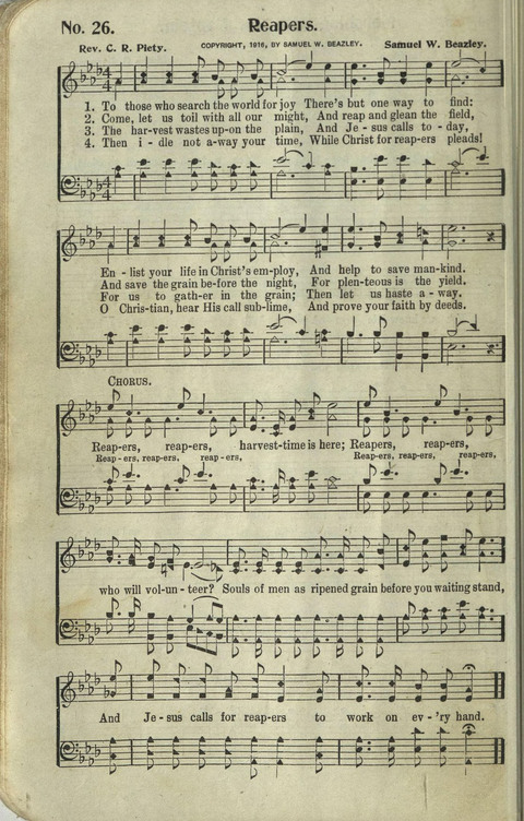 Hosannas: for Sunday Schools, conventions, etc., and generatl use in Christian work and worship page 26