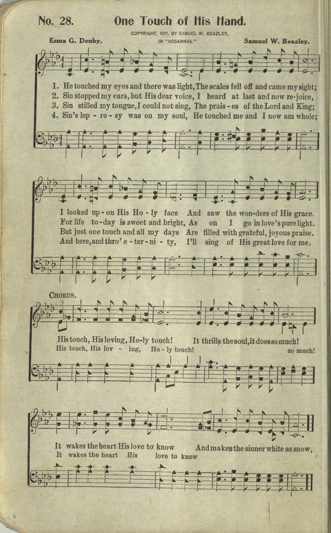 Hosannas: for Sunday Schools, conventions, etc., and generatl use in Christian work and worship page 28