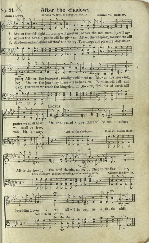 Hosannas: for Sunday Schools, conventions, etc., and generatl use in Christian work and worship page 41