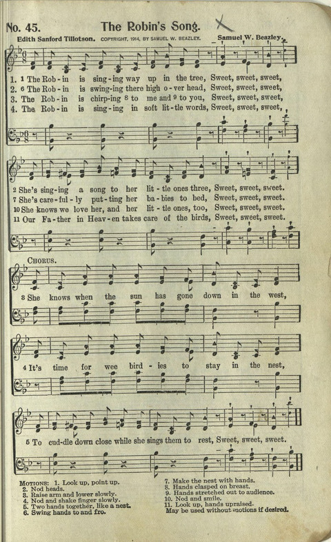 Hosannas: for Sunday Schools, conventions, etc., and generatl use in Christian work and worship page 45