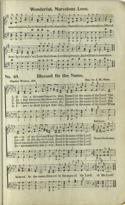 Hosannas: for Sunday Schools, conventions, etc., and generatl use in Christian work and worship page 69