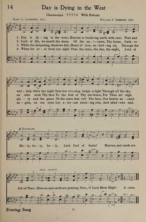 The Hymnal for Young People page 13