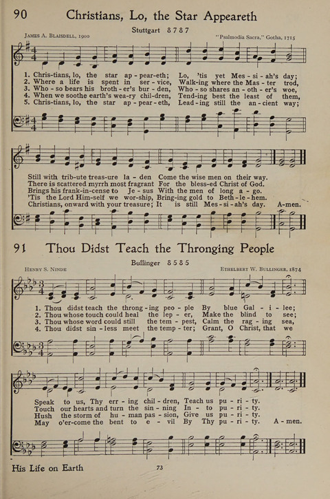 The Hymnal for Young People page 73