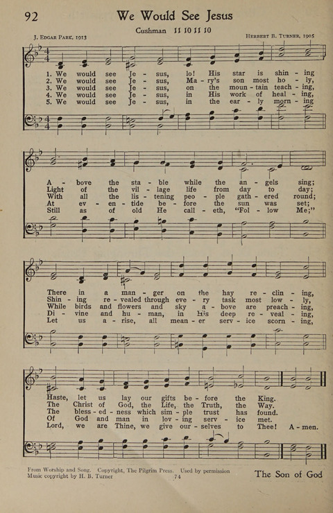 The Hymnal for Young People page 74