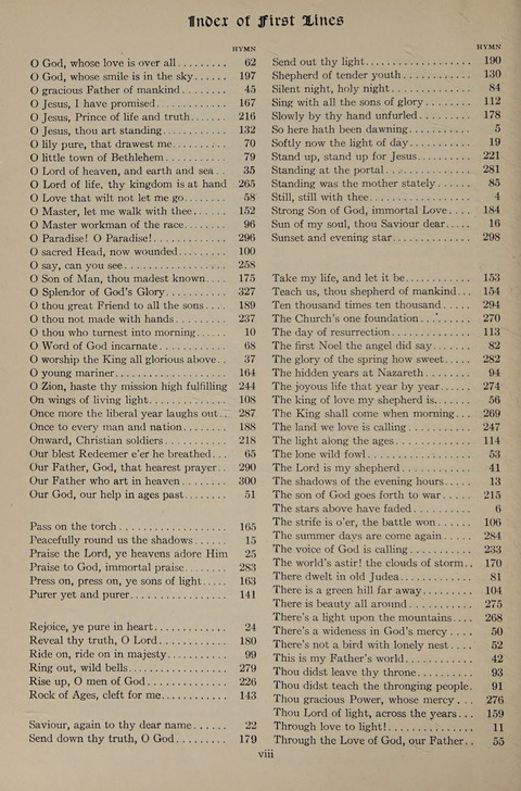 The Hymnal for Young People page xiii