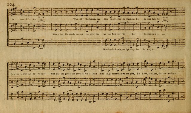 Harmonia Americana: containing a concise introduction to the grounds of music; with a variety of airs, suitable fore divine worship and the use of musical societies; consisting of three and four parts page 109