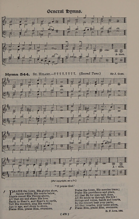 Hymns Ancient and Modern (Standard ed.) page 473