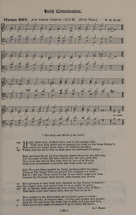 Hymns Ancient and Modern (Standard ed.) page 485