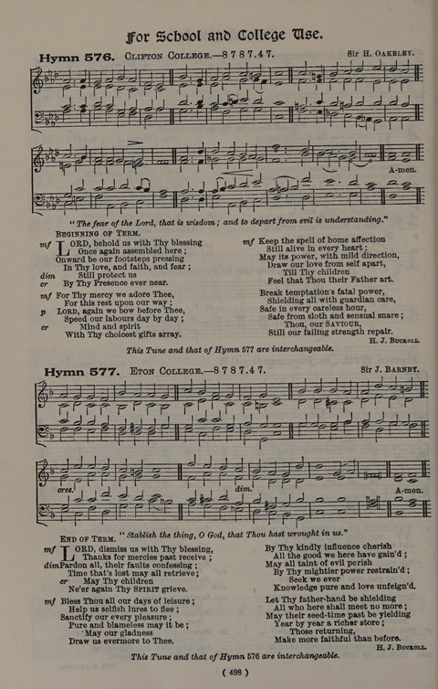 Hymns Ancient and Modern (Standard ed.) page 498